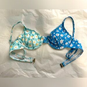 Floral Contrast Cupped Bikini Top